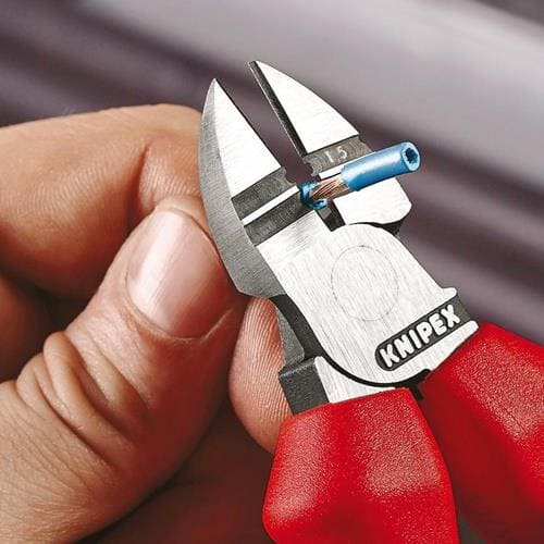 KNIPEX Abisolierseitenschneider L.160mm 1,5/2,5mm² pol.Mehrkomp.-Hüllen KNIPEX