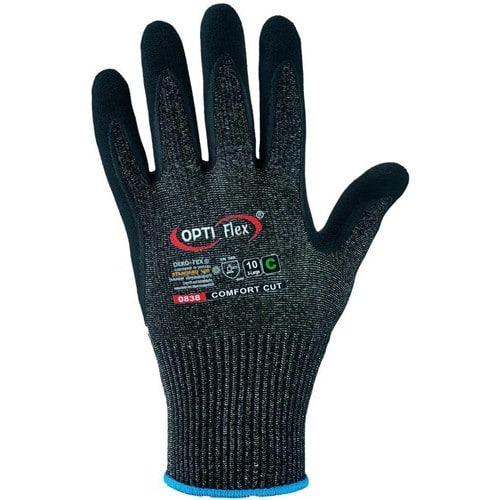 OPTIFLEX Schnitthandschuh Comfort Cut Gr.8 schwarz meliert/schwarz EN 388 PSA II 12 PA