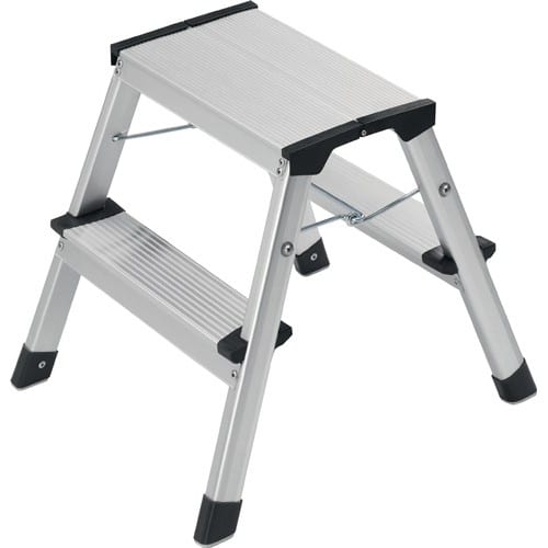 HAILO Klapptritt D60 Stufen 2 Plattform-H.400mm Alu.m.Anti-Rutsch-Riffelung HAILO
