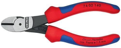 KNIPEX Kraftseitenschneider L.140mm pol.Form 0 Mehrkomp.-Hüllen KNIPEX
