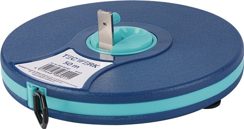 TECWERK Kapselbandmaß L.50m Bandbr.13mm 2 mm/cm EG II ABS Nylon-Fiber TECWERK