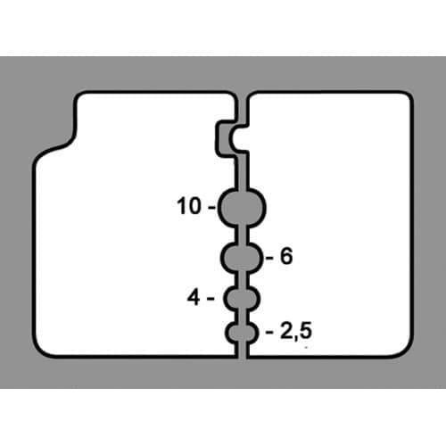 KNIPEX Präzisionsabisolierzange L.195mm 0,14-6 (AWG 26-10)mm² Mehrkomp.-Hüllen KNIPEX