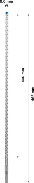 BOSCH EXPERT SDS plus-7X Hammerbohrer, 8 x 400 x 465 mm. Für Bohrhämmer