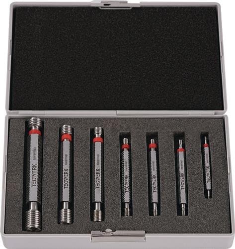 TECWERK Grenzgewindelehrdornsatz 6H je 1 St.M3,M4,M5,M6,M8,M10,M12 f.M TECWERK