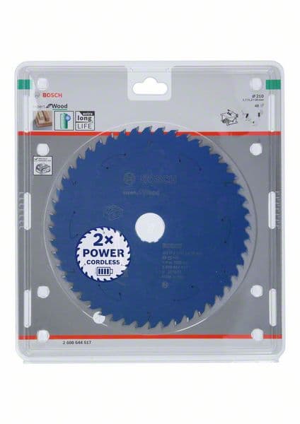 BOSCH Akku-Kreissägeblatt Expert for Wood, 210 x 1,7/1,2 x 30, 48 Zähne