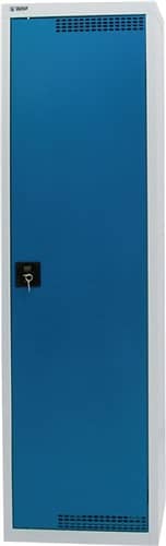 STUMPF Umweltschrank H1800xB500xT500mm lichtgrau/enzianblau m.Belüftung 4 Wannen,10l