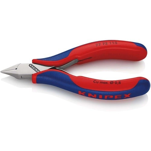 KNIPEX Elektronikseitenschneider L.115mm Form 4 Facette ja,kl.2K-Hülle