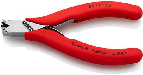 KNIPEX Elektronikvornschn.L.115mm Form 1 Facette nein spiegelpol.Ku.-Überzug KNIPEX