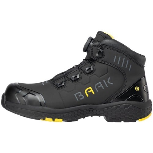 BAAK Sicherheitsstiefel Alexander Gr.46 W.11 schwarz/gelb S3S FO HRO LG SC SR ESD