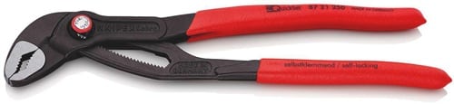 KNIPEX Wasserpumpenzange Cobra® L.250mm Spann-W.46mm pol.Ku.-Überzug Quick Set KNIPEX