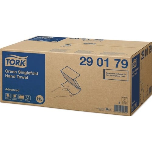 TORK Handtuch TORK 290179 2-lagig,Dekorprägung grün L230xB248mm 15x250 Pk.