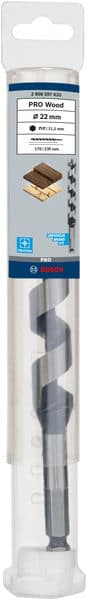BOSCH Holzschlangenbohrer, Sechskant 22 x 170 x 235 mm, d 11,1 mm