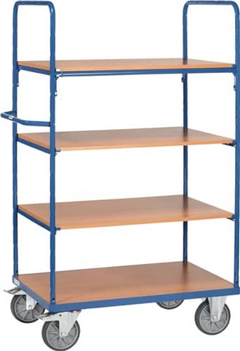FETRA Etagenwagen L1000xB600xH1800mm Gesamt-Trgf.600kg 4 Etagen Stirnwand offen
