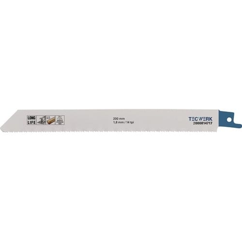 TECWERK Säbelsägeblatt L.200mm B.19mm TPI 14 1,8mm 25 St./Karte TW