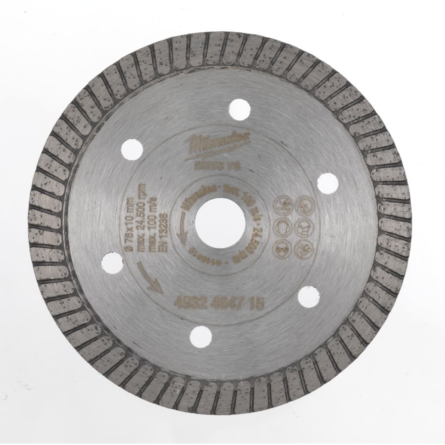 MILWAUKEE für Fliesen Diamanttrennscheibe DHTS 76 mm