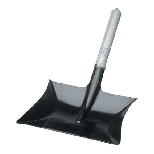 Kehrschaufel m.Holzgr.Kappe/Ring Bl.L220xB230mm Metall schwarz lack.