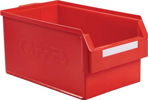 RASTERPLAN Sichtlagerkasten L500xB300xH250mm PE rot RASTERPLAN