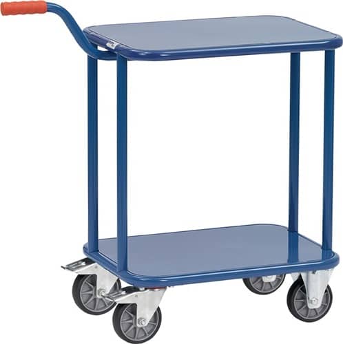 FETRA Griffroller L600xB450mm 2 Stahlblechplattformen brillantblau Gesamt-Trgf.250kg