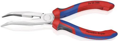 KNIPEX Flachrundzange L.200mm verchr.40Grad gew.Comfort-Griff KNIPEX