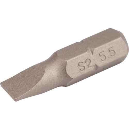 TECWERK Bit f.Schlitzschrauben 5,5mm L.25mm 1/4 Zoll C6,3 Schneidenstärke 1mm TECWERK