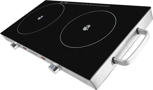 GUTFELS Glaskeramik Doppel‐Kochplatte COOK 4010 1800 W,1000 W ,stufenlos GUTFELS