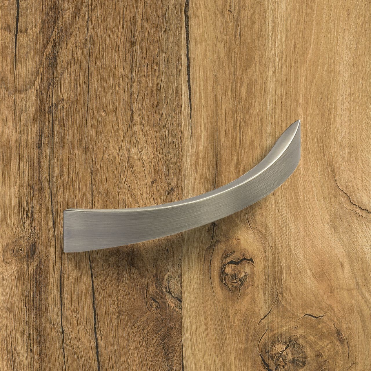 HETTICH Griff Egara, •–• 128, L 155 mm, B 20 mm, H 30 mm, Zinn Optik gebürstet, 9071720