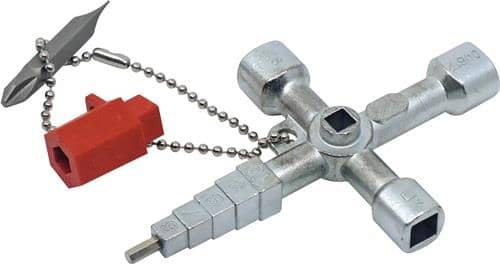 SCHUEBO Schaltschrankschlüssel 820 M03 13 Funktionen m.Bitadapter SCHUEBO