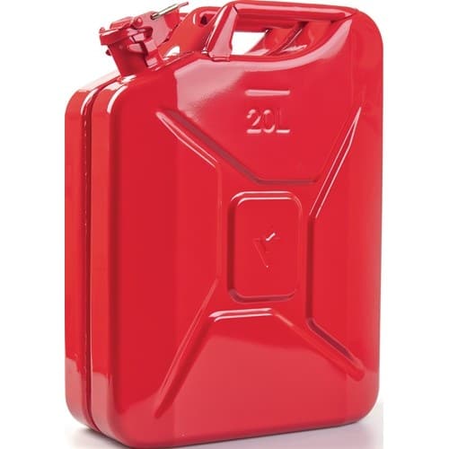 VALPRO Kraftstoffkanister 20l Feuerrot RAL 3000 Stahlbl.0,9mm L345xB165xH470mm VALPRO