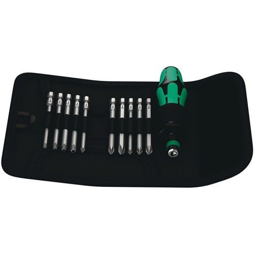 WERA Bitsatz Kraftform Kompakt 41 11teilig Handhalter/10Bits L.89mm Wera