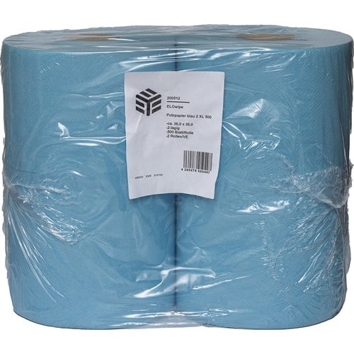 ELOS Putztuch ELOwipe XL L.ca.360mmxB.ca.360mm blau 2-lag.2 Rl.à 500 Bl.ELOS