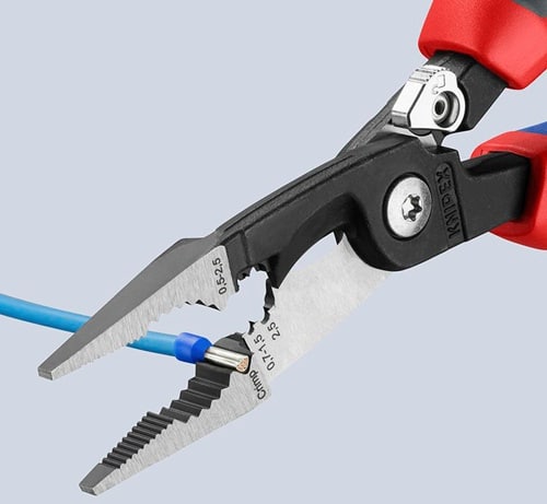 KNIPEX Elektroinstallationszange L.200mm pol.Comfort-Griff m.Öffnungsf.KNIPEX