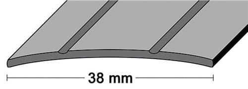 LM-Übergangsschiene Breite 38 mm Länge 90 cm 2 Rillen mittig gelocht PG