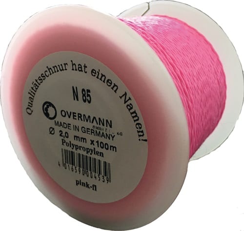 Pflastererschnur L.100m D.2mm 60kg PP pink,fluoresz.