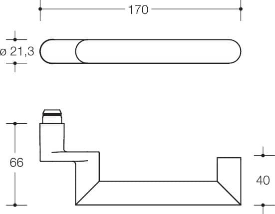 HEWI Drückergarnitur mit Rosetten 162PCR01.640, VK 8 mm, Polyamid, 162PCR01.640 99