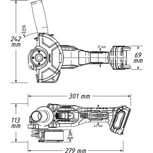 HAZET Akku-Winkelschleifer 9533-10 18V 125mm 10000min-¹ HAZET