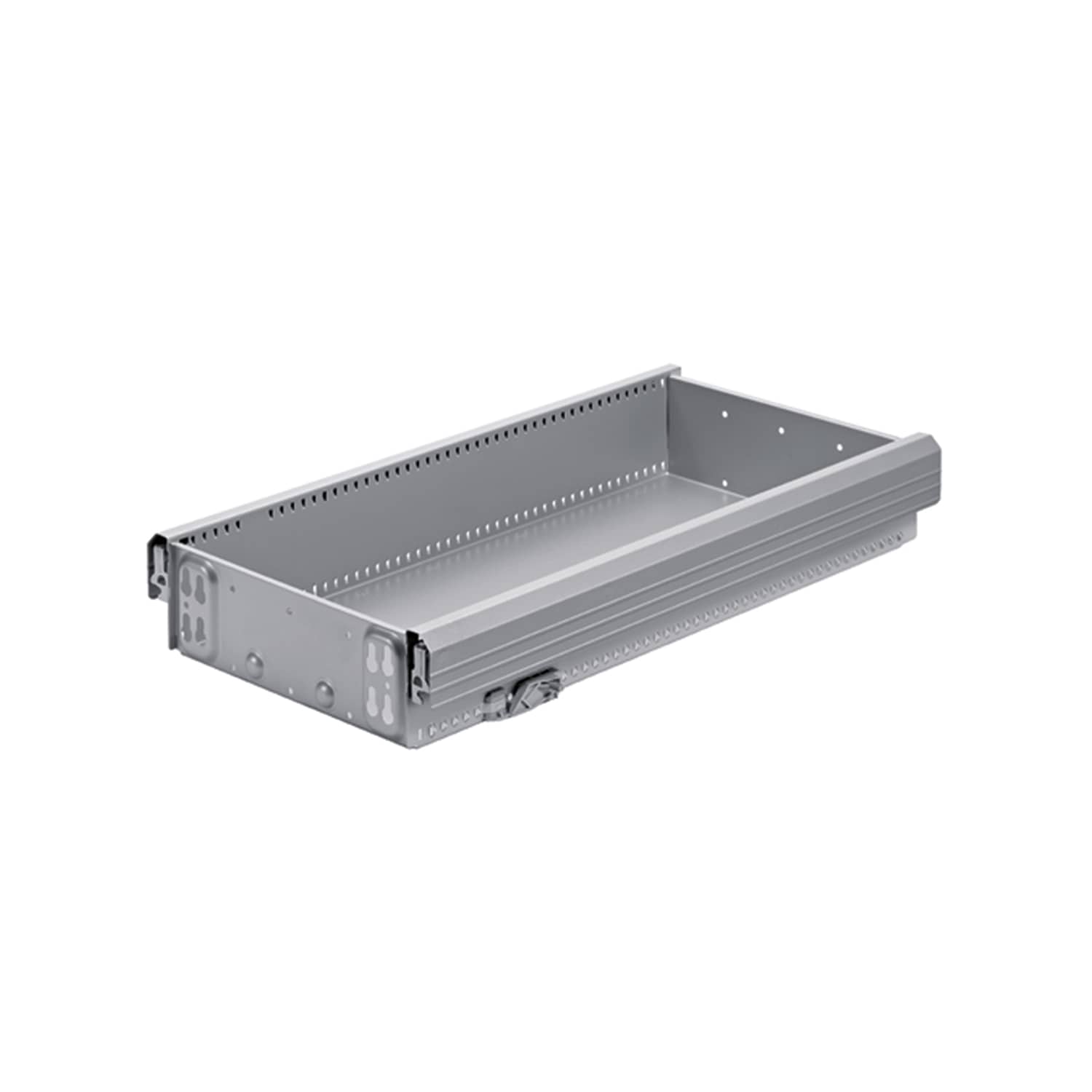 HETTICH Stahlschubkasten mit vormontiertem Zugstück - Systema Top 2000, 270 x 514, Aluminium Optik, 20524