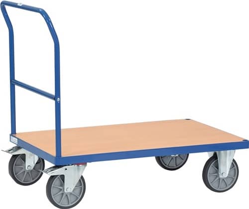 FETRA Plattformwagen Ladeflächen L850xB500mm STA brillantblau Trgf.500kg