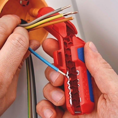 KNIPEX Univ.Abmantelungswerkzeug ErgoStrip® Gesamt-L.130mm f.Linkshänder KNIPEX