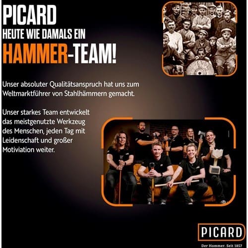 PICARD Latthammer Pink Edition Nr.626M 626 DIN7239 Kopf-G.600g m.Magnet geraut C45-Rohr