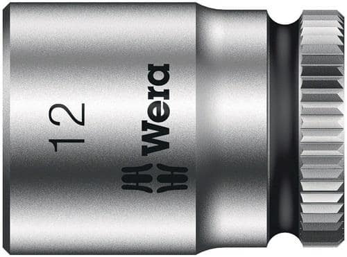 WERA Steckschlüsseleinsatz 8790 HMA Außen-6-kant SW12mm L.23mm 4-kt1/4Zoll CV verchr.