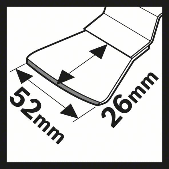 BOSCH HCS Schaber ATZ 52 SC, biegesteif, 52 x 26 mm, 1er-Pack