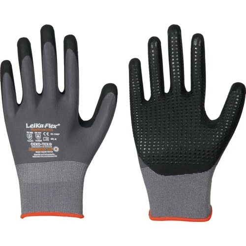 LEIPOLD Handschuhe LeiKaFlex 1467 Gr.9 grau EN 420+ EN 388+EN 407 PSA II LEIPOLD