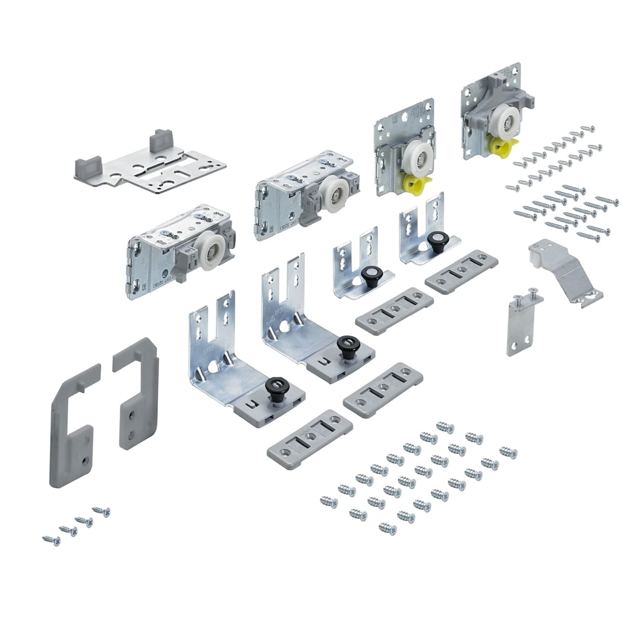 HETTICH TopLine L, Set Lauf- und Führungsteile, 18 - 30 mm, 2-türig, vordere Tür rechts, 9242712