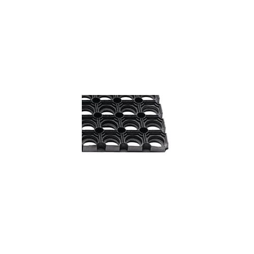 Fußmatte offene Ringe schwarz Gum.L500xB800xS22mm