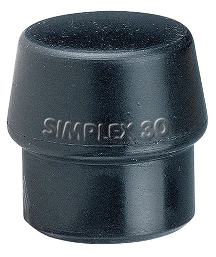 Schonhammerkopf SIMPLEX Gummi schwarz mittelhart HALDER
