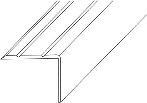 LM-Treppenwinkel 25 x 20 mm Länge 1000 mm einseitig gelocht PG