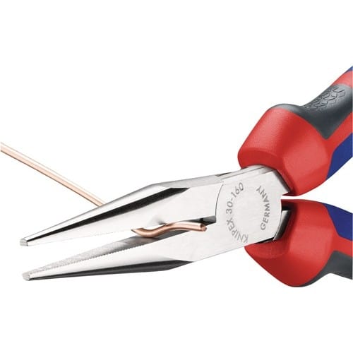KNIPEX Langbeckzange Gesamt-L.160mm Form 2 Kopf verchr.lang,flach-rund Comfort-Griff