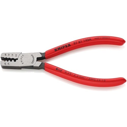 KNIPEX Aderendhülsenzange L.145mm 0,25-2,5 (AWG 23-13) mm² pol.Ku.-Überzug KNIPEX