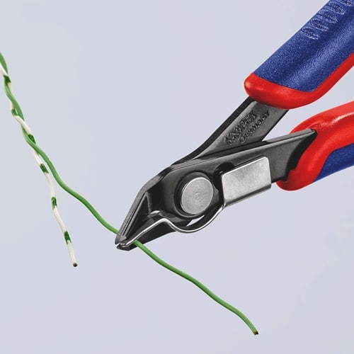 KNIPEX Elektronik-Seitenschneider Super-Knips® L.125mm Form 8 Facette ja,sehr kl.brün.