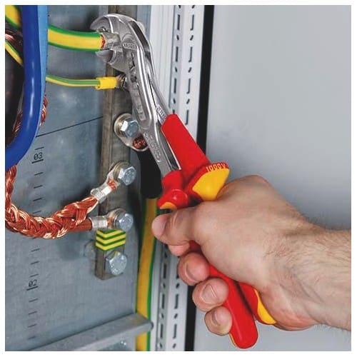 KNIPEX Wasserpumpenzange Alligator® L.250mm Spann-W.46mm verchr.VDE tauchisol.KNIPEX